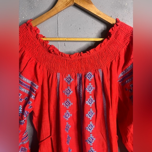 Ranna Gill Embroidered Off The Shoulder Dress in size XS. - Picture 5 of 10